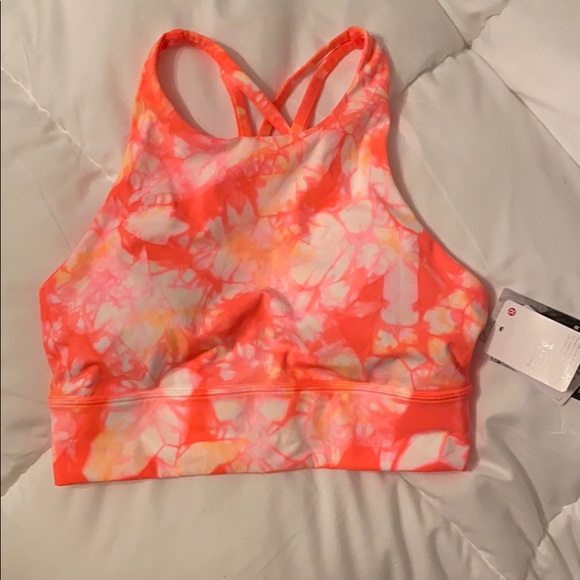 lululemon athletica Tops - SOLD NWT RARE Lululemon Energy Bra Tie Dye Orange